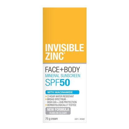 Invisible Zinc SPF 50 Face and Body 75g