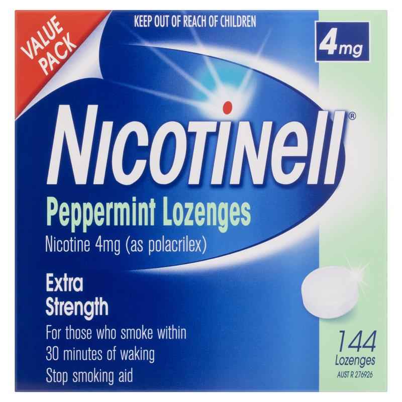 Nicotinell Lozenges Mint 4mg 144 Exclusive Size