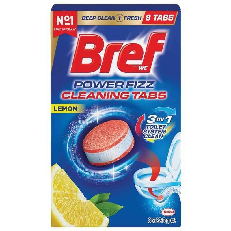 Bref Power Fizz Cleaning Tabs Lemon 8 Pack