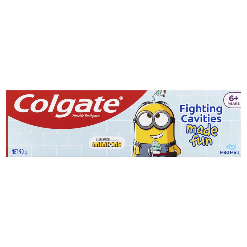 Colgate Toothpaste Kids Minions 6+ Years Mild Mint Gel 90g