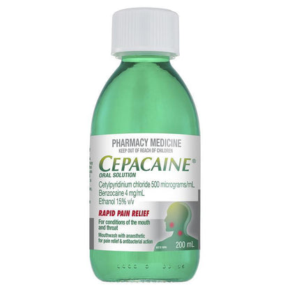 Cepacaine Mouthwash Liquid 200mL