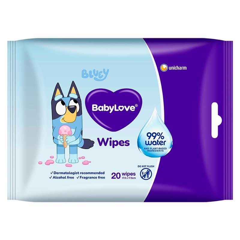 Babylove Water Wipes Travel Pack 20 Pack