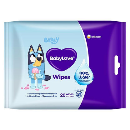Babylove Water Wipes Travel Pack 20 Pack