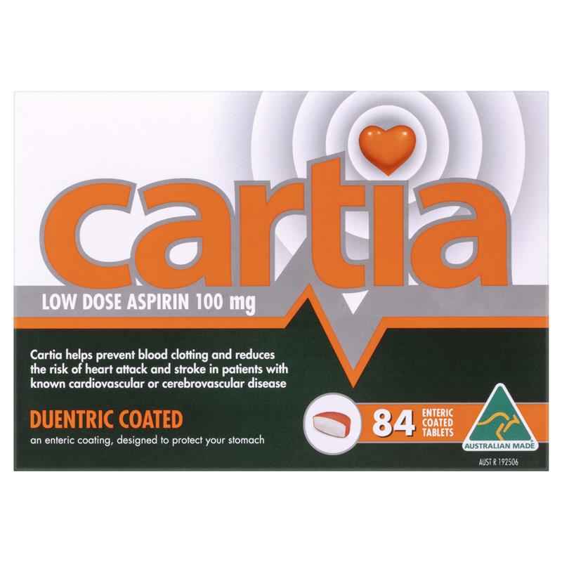 Cartia 100mg Tablets 84