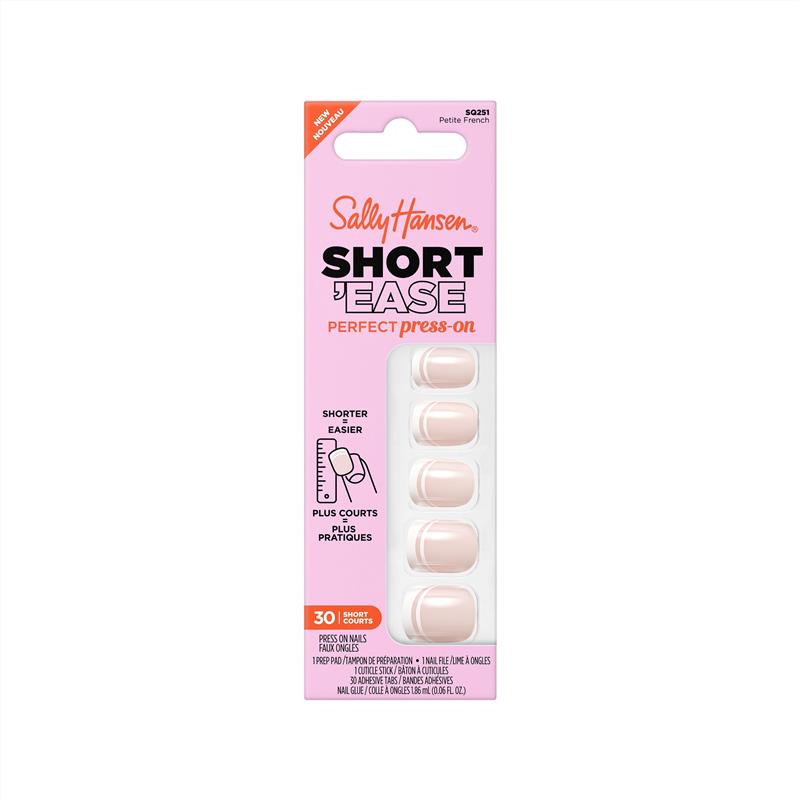 Sally Hansen Salon Effects Perfect Press-On Shortease Petite French 30 Pieces