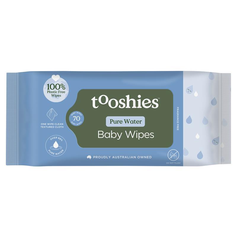Tooshies Baby Wipes Pure Water 70 Pack