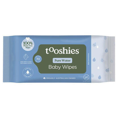 Tooshies Baby Wipes Pure Water 70 Pack