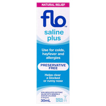 FLO Saline Plus Nasal Spray 30ml - GimmeNow