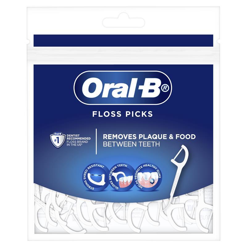 Oral B Floss Picks Non-flavoured 75 Pack