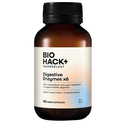 BioHack Wanderlust Digestive Enzymes x6 60 Capsules