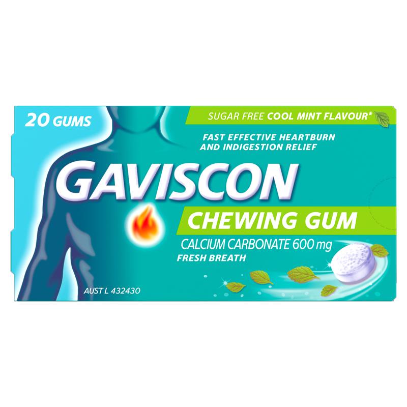 Gaviscon Chewing Gum Cool Mint 20 Gums