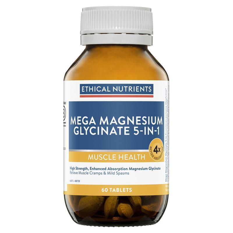 Ethical Nutrients Mega Magnesium Glycinate 5-in-1 60 Tablets