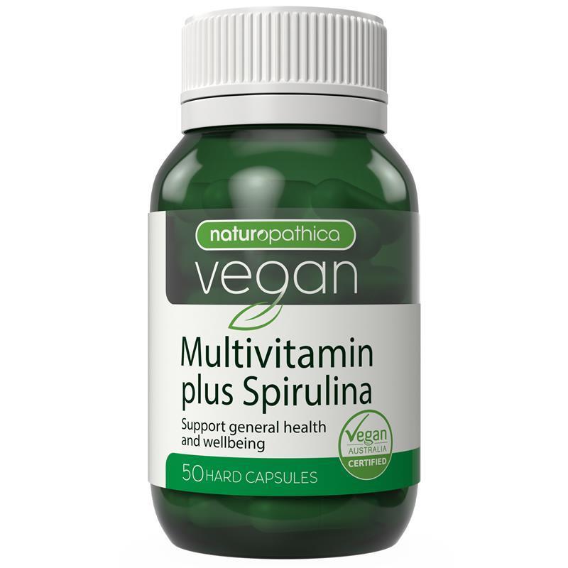 Naturopathica Vegan Multi Vitamin Plus Spirulina 50 Capsules