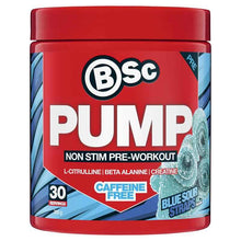 BSc Pump Non Stim Pre-Workout Blue Sour Straps 300g