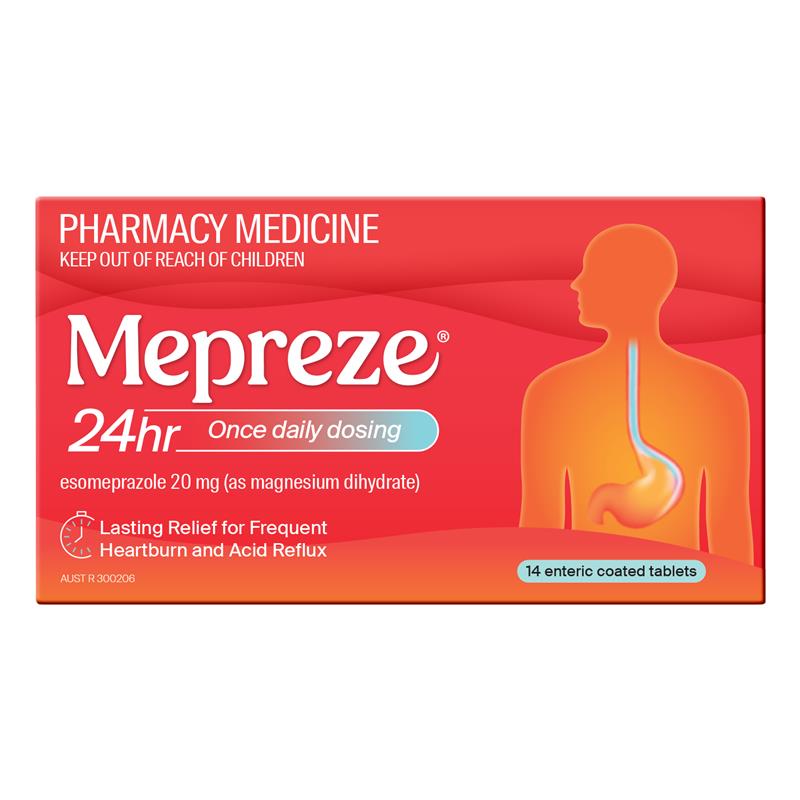 Mepreze 24Hr 20mg 14 Tablets