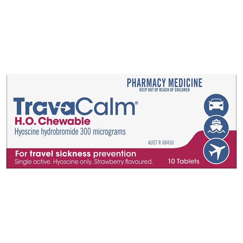 Travacalm Travel Sickness HO 10 Tablets