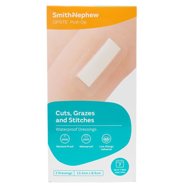 Opsite Post-Op 15.5cm x 8.5cm Dressing 2 Pack