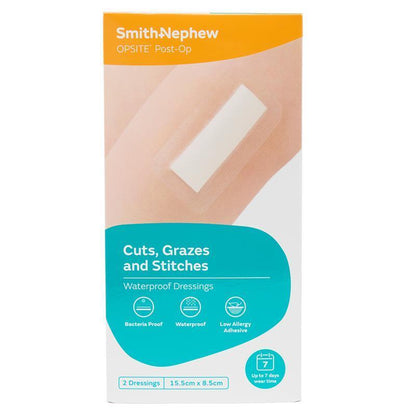 Opsite Post-Op 15.5cm x 8.5cm Dressing 2 Pack