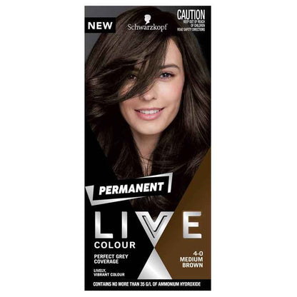 Schwarzkopf Live Colour Permanent 4.0 Medium Brown