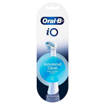 Oral B Power Toothbrush iO Advanced Clean Refills White 2 Pack