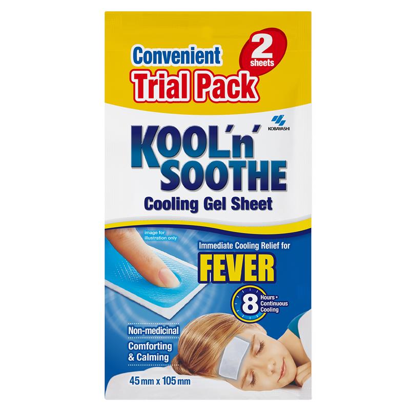 Kool n Soothe Kids Fever Relief 2 Sheets