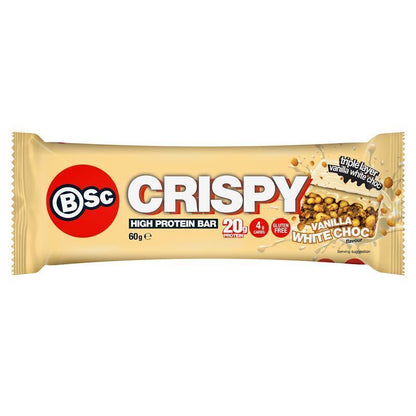 BSc Crispy Protein Bar Vanilla White Choc 60g
