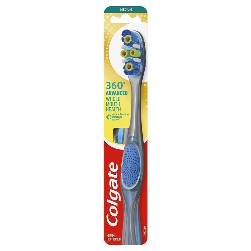 Colgate Toothbrush 360 Advanced Whole Mouth Health Medium