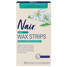 Nair Precision Easiwax Wax Strips for Face & Bikini 20 pack