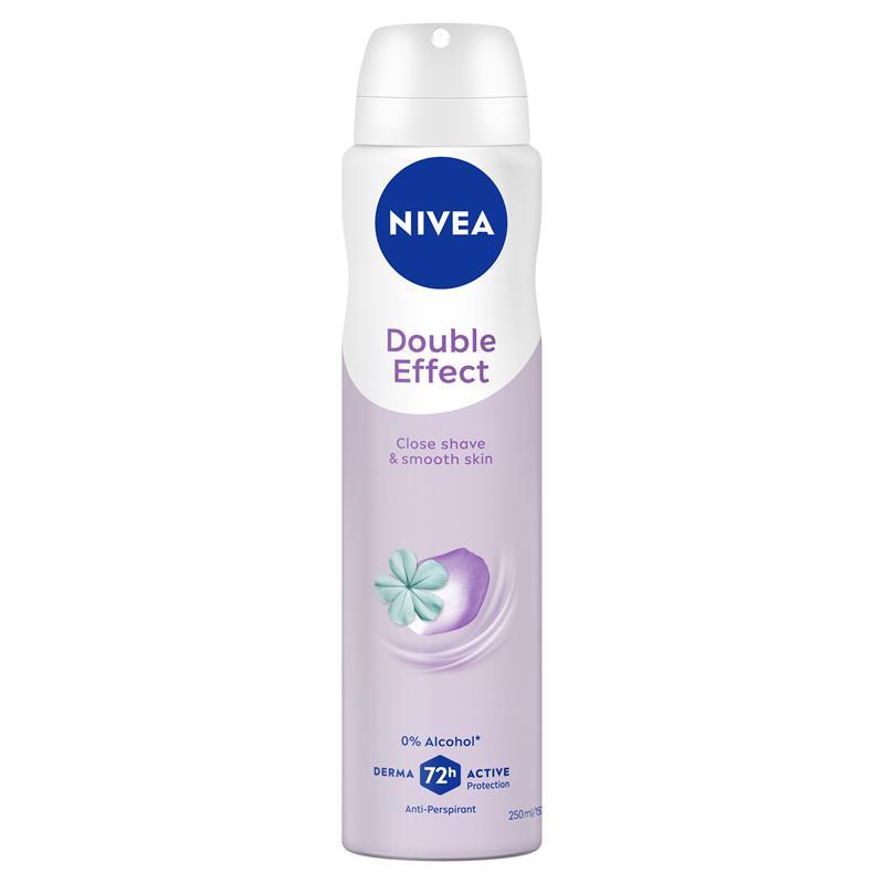 NIVEA Double Effect Aerosol Deodorant 72H Protection 250ml