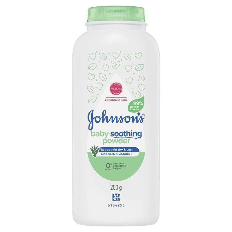 Johnsons Baby Pure Cornstarch Powder  Aloe & Vit E 200g