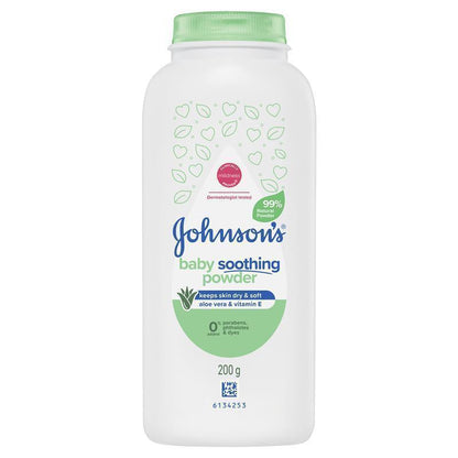 Johnsons Baby Pure Cornstarch Powder  Aloe & Vit E 200g