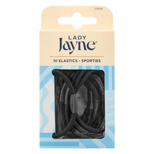 Lady Jayne Super Hold Elastics, Thick, Black, Pk 10