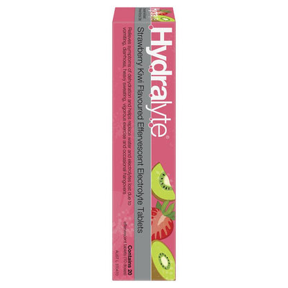 Hydralyte Electrolyte Effervescent Strawberry Kiwi 20 Tablets