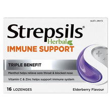 Strepsils Herbal Immune Support Lozenges Elderberry Echinacea 16 Pack - GimmeNow