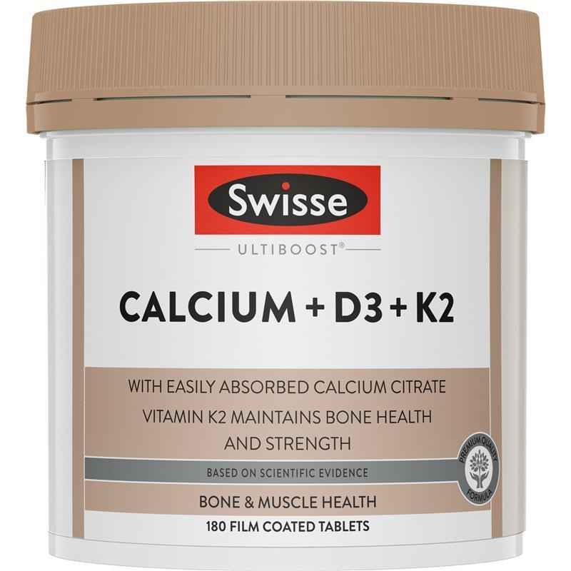 Swisse Ultiboost Calcium+D3+K2 180 Tablets Exclusive