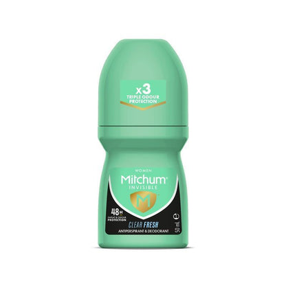 Mitchum for Women Antiperspirant Deodorant Roll On Invisible Clear Fresh 50ml