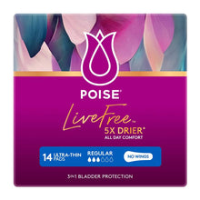 Poise Livefree Pad Regular No Wings 14 Pack