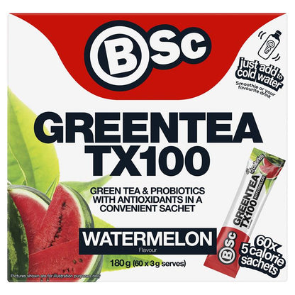 BSc Green Tea TX100 Watermelon 60 x 3g Serve NEW