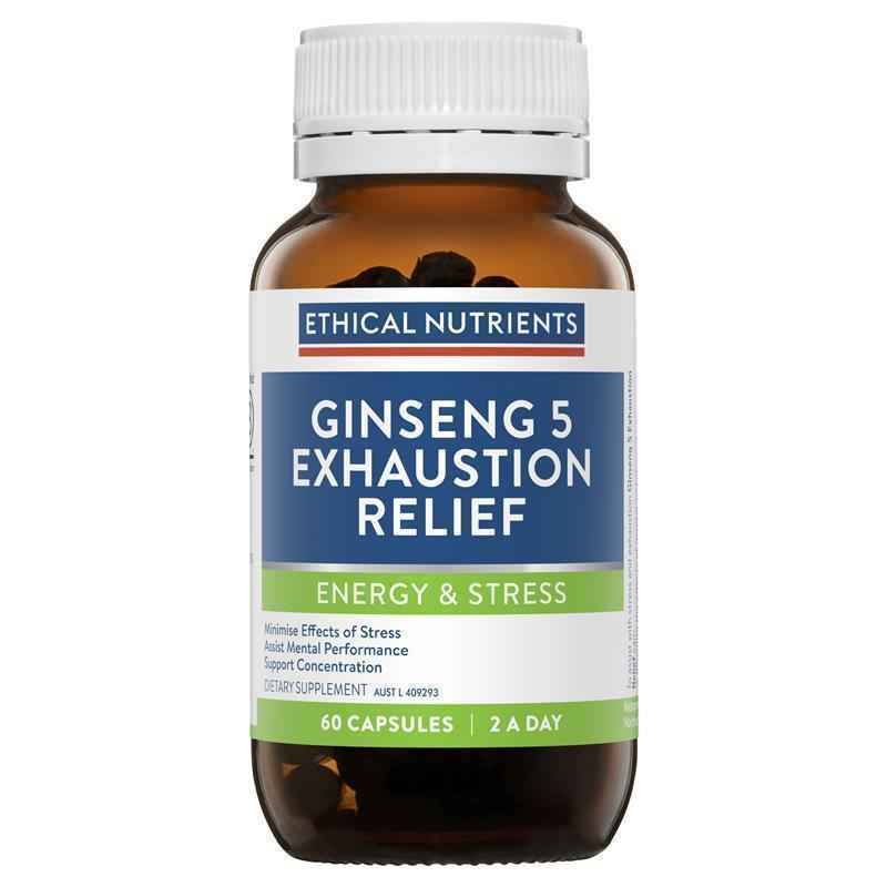 Ethical Nutrients Ginseng 5 Exhaustion Relief 60 Capsules