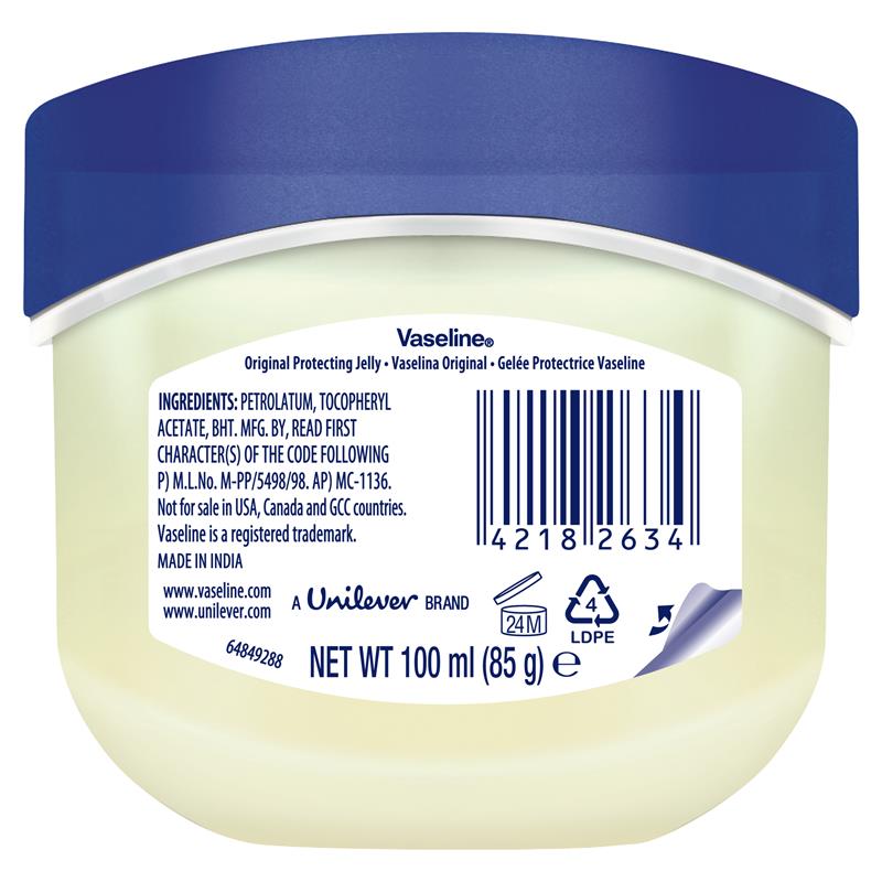 Vaseline Petroleum Jelly 100ml Jar