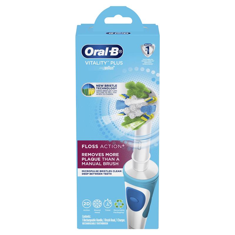 Oral B Vitality Plus Power Toothbrush Floss Action
