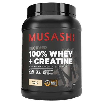 Musashi 100% Whey + Creatine Vanilla 900g
