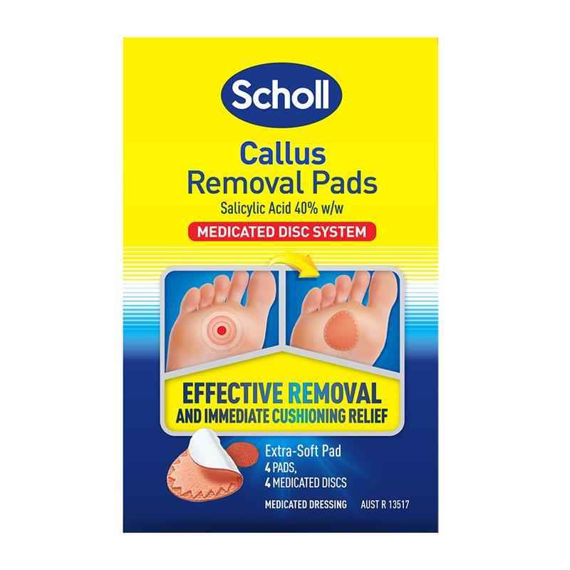 Scholl Callous Removal Medicated Disc Pads System 4 pack