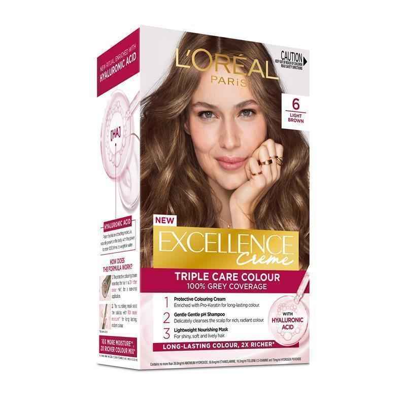 L'Oreal Excellence Creme 6 Light Brown Hair Colour