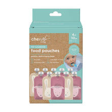On The Go Food Pouch Dusty Rose & Sand 120ml Animal Print 10 Pack