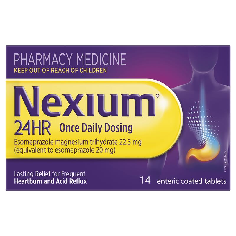 Nexium 24hr Heartburn & Acid Reflux Relief 20mg 14 Tablets