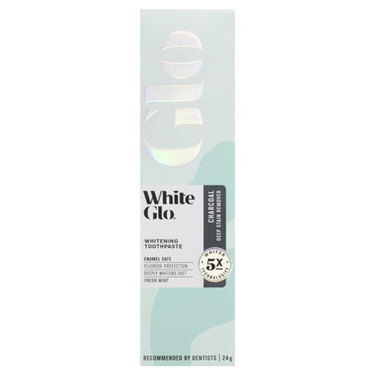 White Glo Travel Toothpaste Charcoal 24g
