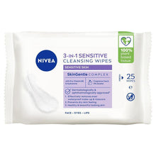 NIVEA Daily Essentials Biodegradable Fragrance Free Facial Cleansing Wipes 25pk