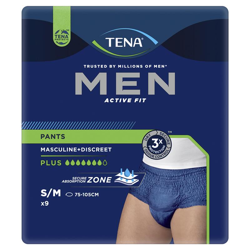 TENA Pant Men Active Fit Plus Medium 9 Pack