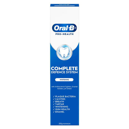 Oral B Toothpaste Pro Health Complete Defence System Whitening 200g